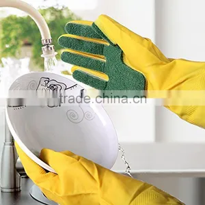 Gloves Household Wholesale Washing Heavy Duty Cleaning Sponge Kitchen Hand Gloves thumbnail-1