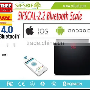 SIFSCAL-2.2 Wireless Scale, Smart Bluetooth Connected Bathroom Scale, Records Parameters on Mobile. thumbnail-1
