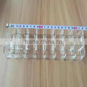 Wholesale Square Clear Cosmetic Acrylic Makeup Organizer With 18 Grids for Store Jewelry Cosmetic thumbnail-3