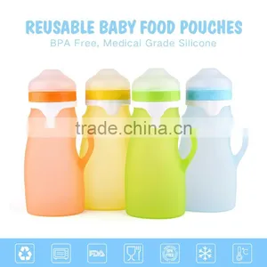 China Supplier Funny Food Grade Silicone Milk Storage Bottle thumbnail-1