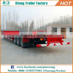 Competitive Price Utility Tri-Axle Semi Trailer 50 Ton Flat Bed Trailer For Sale thumbnail-1