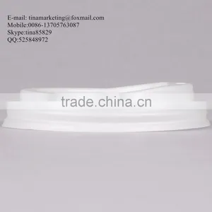 EcoChoice 10-20 Oz. White Compostable and Biodegradable Paper Hot Cup Lid thumbnail-6