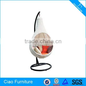 Outdoor Furniture Stainless Steel Pole White Patio Swing Chair thumbnail-1