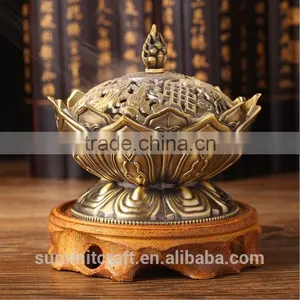 Wholesale Peaceful Lotus Flower Incense Burner thumbnail-1