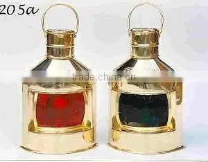 Port & Ship Board Lamp, Antique Ship Lamp, Marine Brass Ship Lamp, Nautical Brass Oil Lamps, thumbnail-1