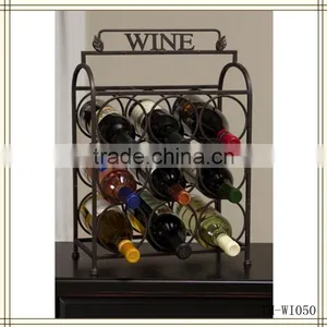 Hot Sale Floor Stand Metal Wine Holder thumbnail-1