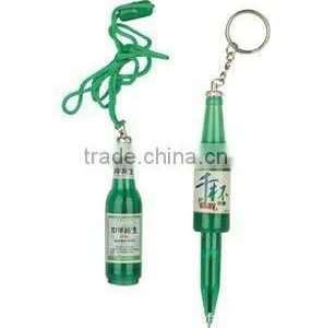 Promotional Beer Bottle Shaped Cheap Plastic Ballpen thumbnail-1