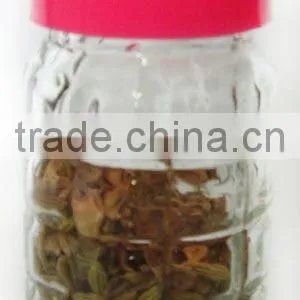 2016 China Suppliers Wholesale Mini Cylinder Glass Diamond Spice Jar With Plastic Lids/metal Lids thumbnail-1