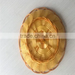 Wholesale Handmade Cheap Weaving Round Plastic Serving Tray thumbnail-6
