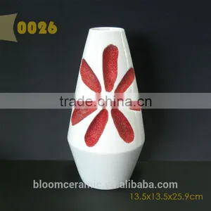 Red Ceramic Flower Vases thumbnail-6