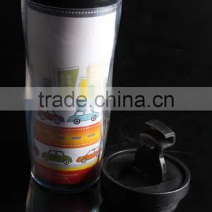 Logo Customized 12oz Double Wall Plastic Travel Mug thumbnail-4