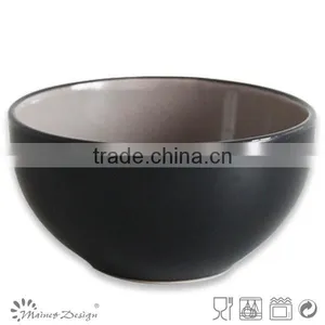 Matt Color Round Shape Ceramic Two Tone Soup Bowl thumbnail-4
