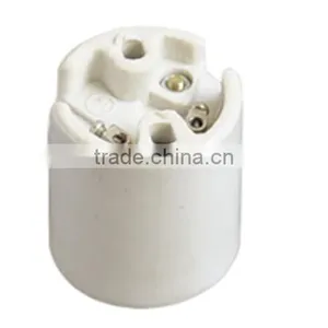 CE RoHS Certificated E26 E27 Glazed Ceramic Lampholder With Cable thumbnail-2