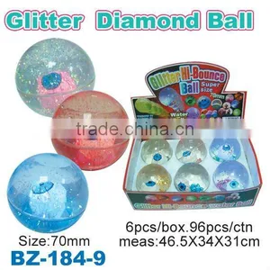 TPU Glitter Bouncing Ball With Eyes thumbnail-1