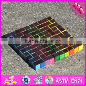 2017 New Design 100 Pieces Educational Magnetic Wooden Building Blocks for Toddlers W13A118 thumbnail-3