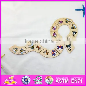 2016 Hot Sale Funny Children Wooden Domino Toy W15A063 thumbnail-6