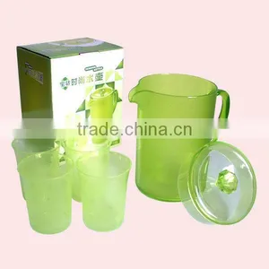 1.6L Popular Clear Plastic Cooler Water Jug With 4 Cups thumbnail-3