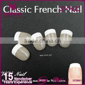 Fashion ABS Curved French Artificial Nail Art Tips Classic 24pcs Manicure thumbnail-1
