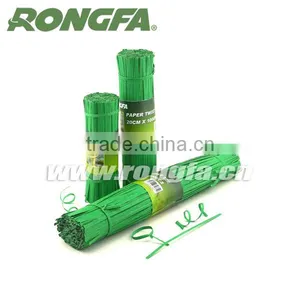 6mm x 15cm Gardening Use Green Paper Twsit Ties for Machine thumbnail-5