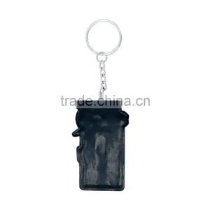 OEM Waterproof Personal Beautiful Small Cute Gift Silicone Keychain Keyring thumbnail-2