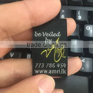 2017 Custom High Quality Gold Silver Metal Thread Garments Woven Labels thumbnail-5