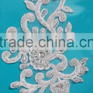 2017 New Design 3d Lace Flower Fabric Wedding White Sold On thumbnail-1