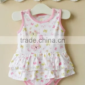 2013 New Arrival Summer Pretty Baby Girl's Rompers Dress,100% Cotton Baby Clothes thumbnail-1