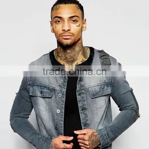 Cool Ripped Cheap Windbreaker Jacket With Button for Men 2016 thumbnail-1