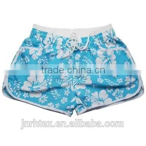 100 Cotton Custom Printed Women Beach Shorts thumbnail-4