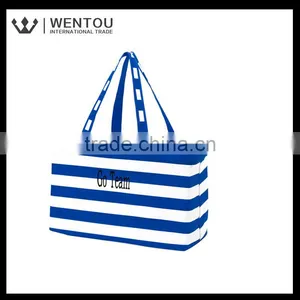 Hot Sale Women Stripe Tote Bag thumbnail-1