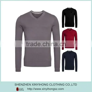 Customized Plain Color Pure Cotton Pullover Golf Mens Knitwear thumbnail-1