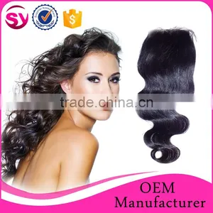 Wholesale Human Hair Body Wave Lace Front Closure Brazilian Virgin Hair 4*4 Lace Top Closure Body Wave Lace Closure thumbnail-1