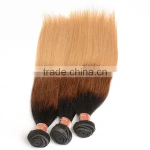 1B/4/27# Ombre Hair Weaves Straight Blonde Malaysian Human Hair Bundles Extension Wholesale thumbnail-5