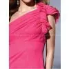 One Shoulder Chiffon Material Lady Evening Dress thumbnail-3