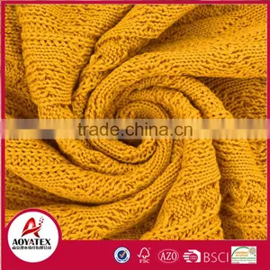 Promotion Solid Color 100% Knitted Acrylic Orange Blanket thumbnail-6