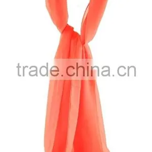 WHOLESALE/FASHION/HANDMADE SHAWL - SILK CHIFFON-SOLID thumbnail-1