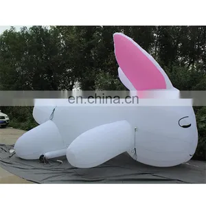 Customized White Lying Rabbit Inflatable Animals Can Priting Logo&advertisement thumbnail-3