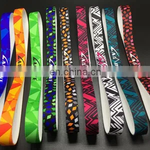 Wholesale Custom Printed Letters Running Yoga Bandanasport Silicone Antiskid Sweat Hair Band thumbnail-1