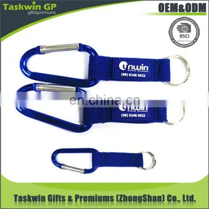 2018 Most Fashion Promotional Logo Customized Orange Material Carabiner Short Lanyard thumbnail-6