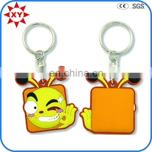 New Design Promotion Gift Cute Expression Soft Pvc Keychain thumbnail-5