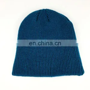 China Suppliers Wholesale Customized Low MOQ Cheap Price 100% Acrylic Double Sides Knitted Hat Beanie thumbnail-4