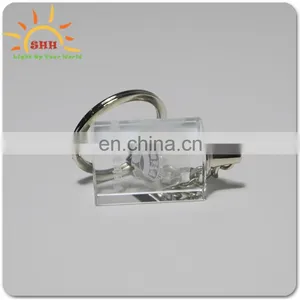 Beauty LED Light Wedding Crystal Keyring With OEM Logo Engraved thumbnail-4