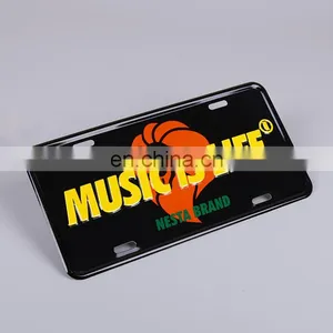 Hot Sale Custom Design Accepted Motorcycle Number Plate Style Fashional Coffee /Bar Shop Decorative Tin Sign thumbnail-1