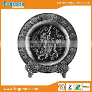 Decorative Metal Antique Silver Barcelona Souvenir Plate thumbnail-2