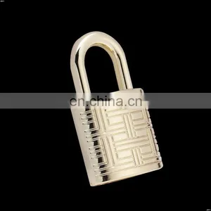 Song A SA3999 Light Gold Color Customized Engraved Letters Handbags Lock, Customized Lock With Key thumbnail-2