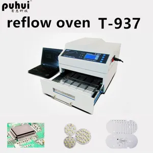 Desktop Reflow Oven T937 LED SMT Reflow Oven Puhui T-937M thumbnail-1