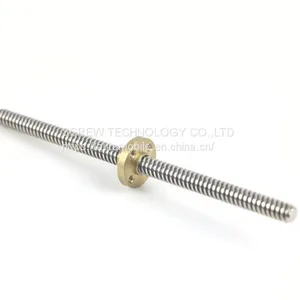 CNC Precision Machining Stainless Steel Trapezoidal Lead Screw and Nut thumbnail-2