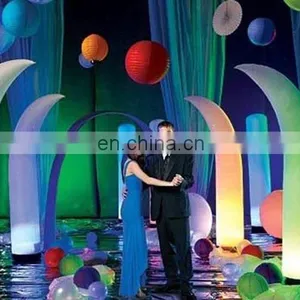 LED Lighting Cone Props Decorative White Glow Inflatable Tusk Tube for Wedding Party thumbnail-2