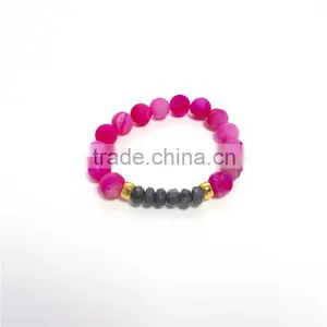 FULL-0318 Latest Jewelry Men Druzy Beads Stone Rainbow Bracelet in Bulk thumbnail-3
