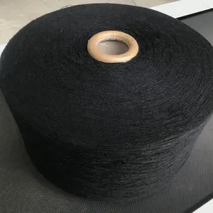 High Cylinder Black Ne6s Open End Blended Cotton Poly Recycled Yarn Cotton Yarn for Working Gloves thumbnail-3